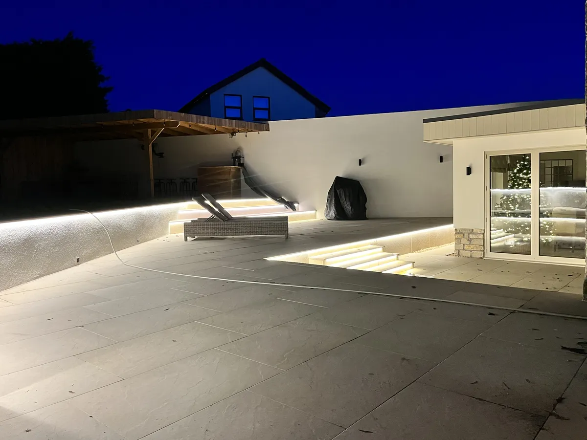 White garden lighting
